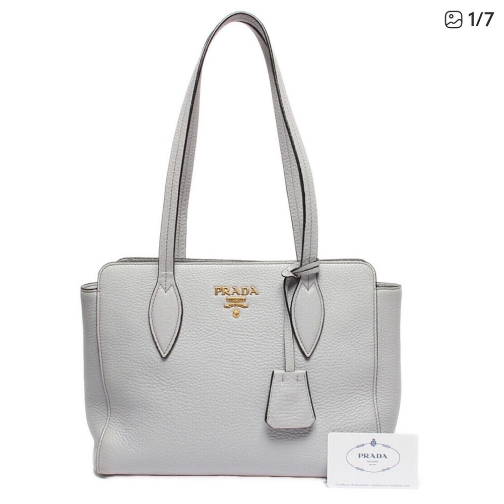 👜 Authentic PRADA Vitello Leather Shoulder Bag – Good Pre-Owned Condition